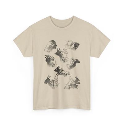 1883 Hand-Schatten an der Wand aus populärwissenschaftlichem Unterhaltungsbuch T-Shirt