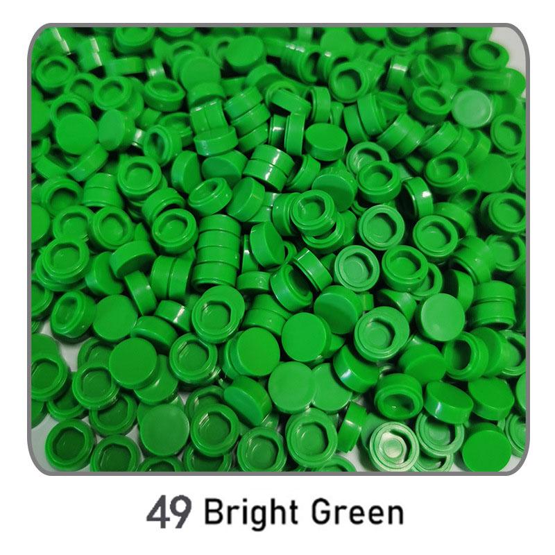 1000 Stück Stadt Bausteine Flache Fliese 1x1 Runde Steine DIY Erleuchten Bausteine Teile 98138 Bausteine für Jungen Mädchen Geschenke Kinder