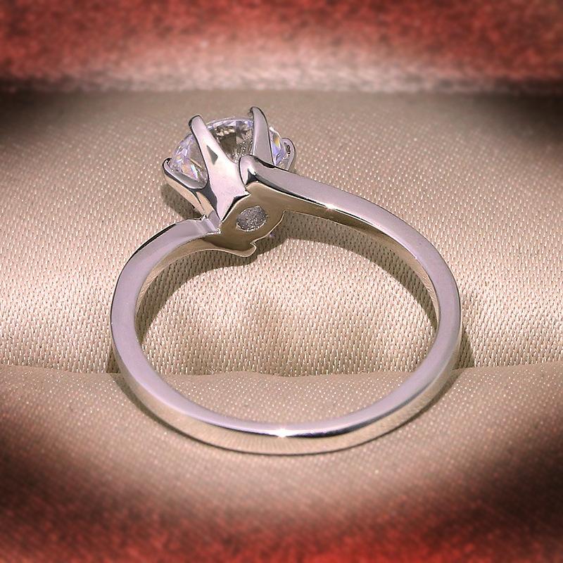 New Winter Simulation Diamond Wedding Jewelry Souvenir 1 Carat Wedding Ring