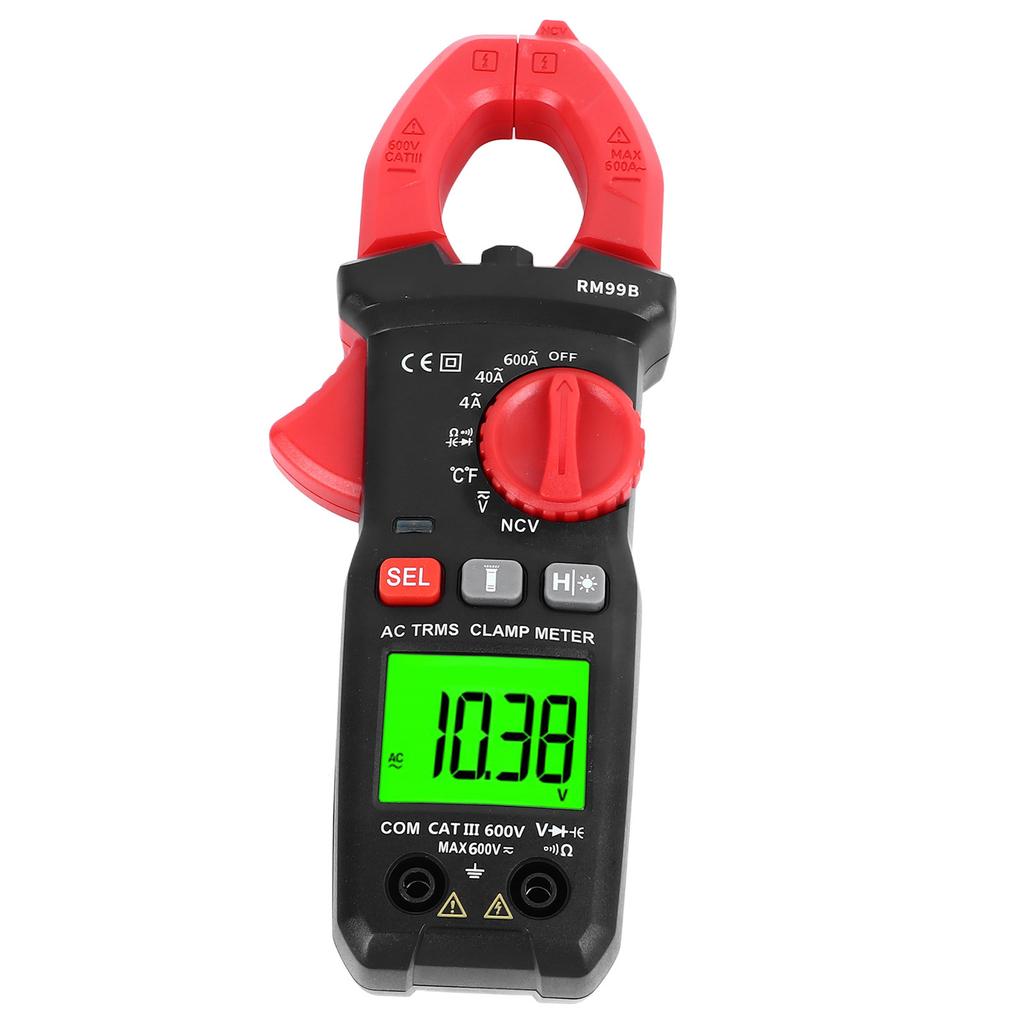 Digital Clamp Meter Multimeter 4000 Counts Amp Voltage Tester for Temp Resistance Capacitance