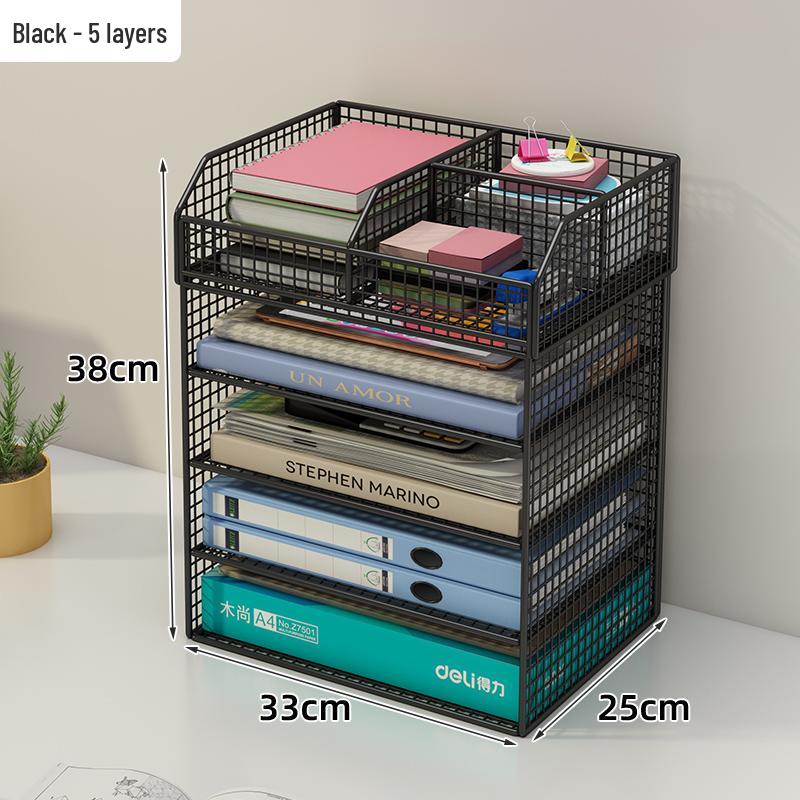 Multi-layer Desktop File & Bookshelf Organizer
