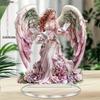 2D Flat Fashionable Acrylic Angel Statue with Pigeon - Bohemian Style Desktop Decoration, Suitable for Home Decoration.