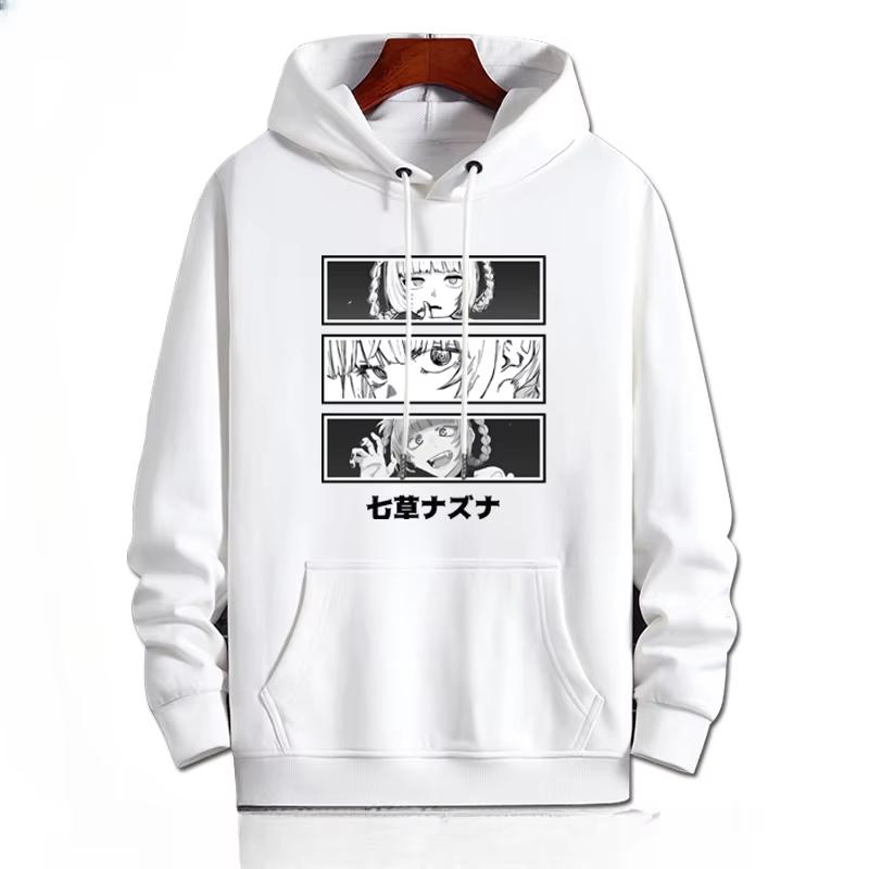 Anime CALL OF THE NIGHT Nazuna Nanakusa Grafická mikina s kapucí Unisex Muži Ženy Hip Hop Streetwear Vtipný potisk Pulovr Mikina Poleron Hombre
