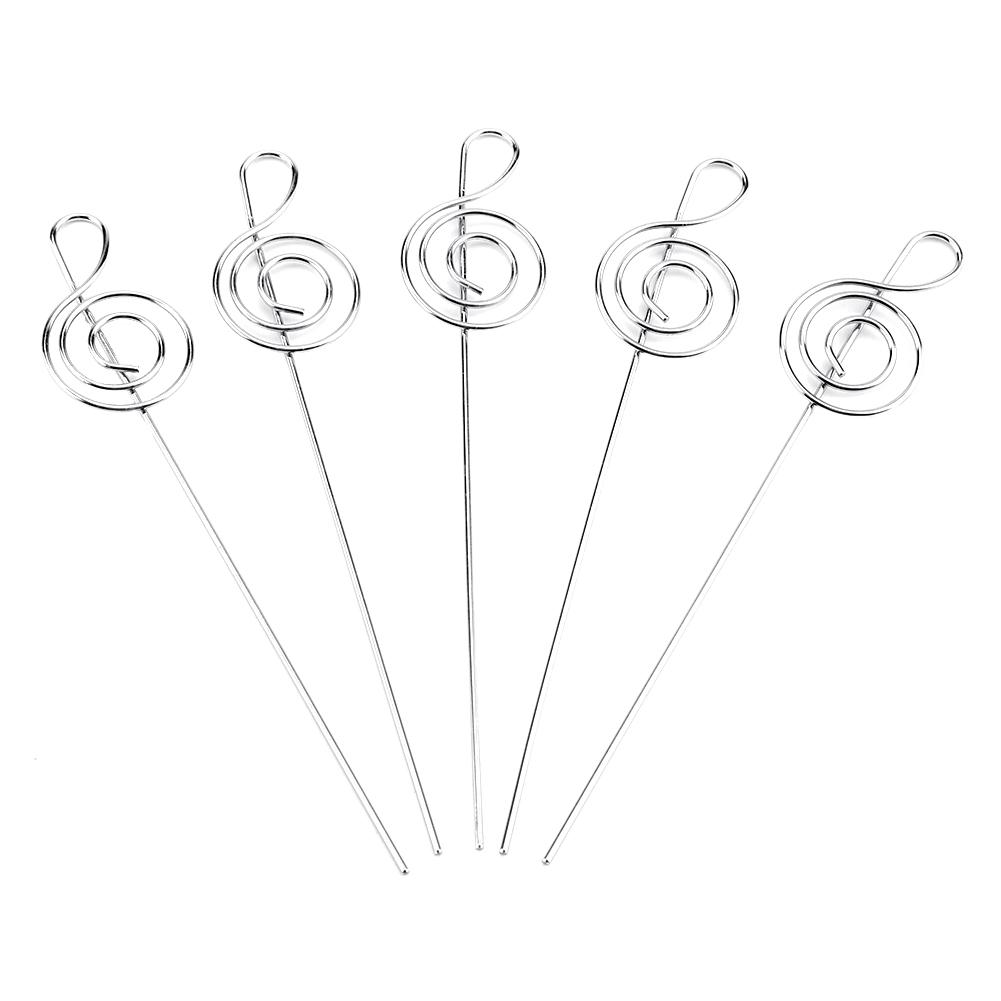 

100Pcs DIY Note Shape Metal Wire Memo Card Photo Picture Paper Note Display Clip Holder