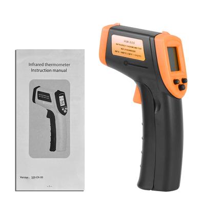 Pirometr Wyświetlacz LCD Laserowy pistolet do pomiaru temperatury na podczerwień Bezdotykowy -50 ~ 600 ℃ Cyfrowy termometr na podczerwień