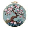 1pc Peach and Pine Tree Pattern DIY Embroidery Kit for Beginners