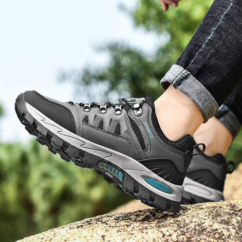 Outdoor Men'S Hiking Shoes Sneaker Autumn Winter Couples Casual Mountaineering Shoes Men'S Leather Walking Shoes Large Footwear