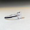 Emerald Cut Moissanite Ring, 2 Carat D Color, 925 Silver Four-Claw Setting.