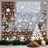 Reusable PVC Wall Decals 10Pcs Christmas Window Clings, White Winter Snowflake Decals, Static Clear Pattern Decor Glass Stickers for Home Storefront,