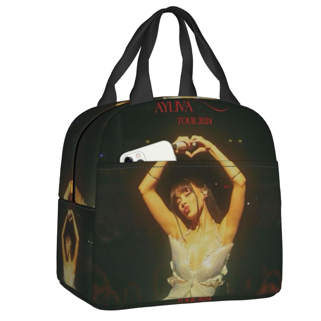 Custom German Singer Ayliva Insulated Lunch Bag for School Office Waterproof Thermal Cooler Bento Box Women Kids