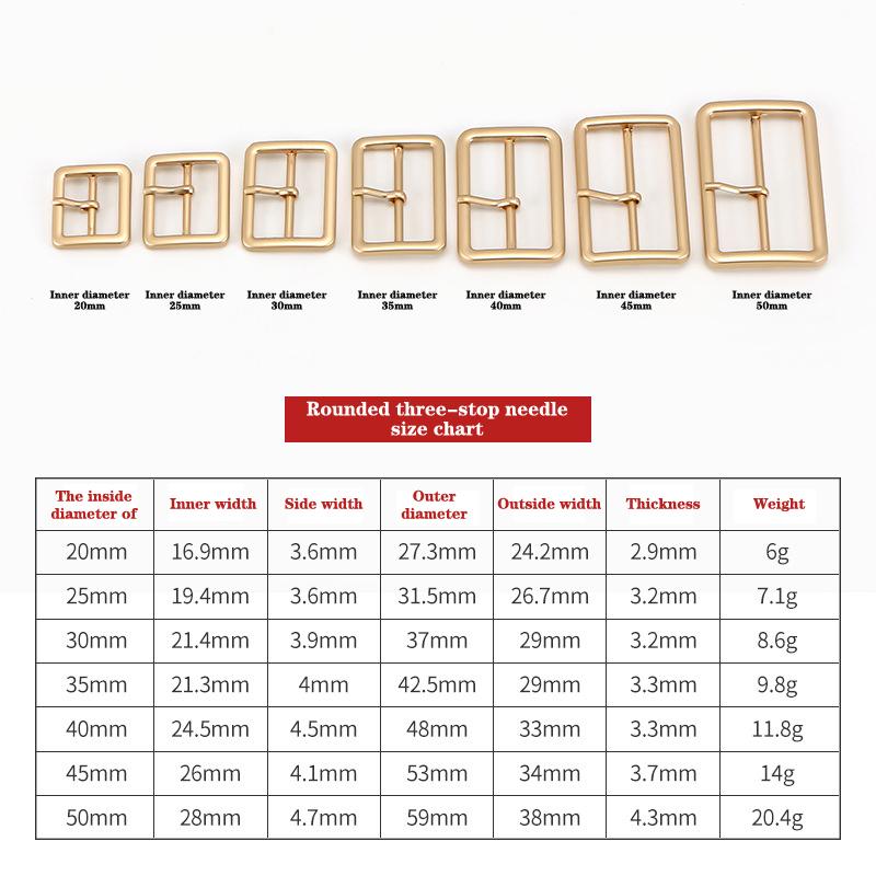 Metal Third Gear With Needle Belt Buckle Women And Men'S Clothing Design Half Buckle Luggage Clothing Buckle Accessories