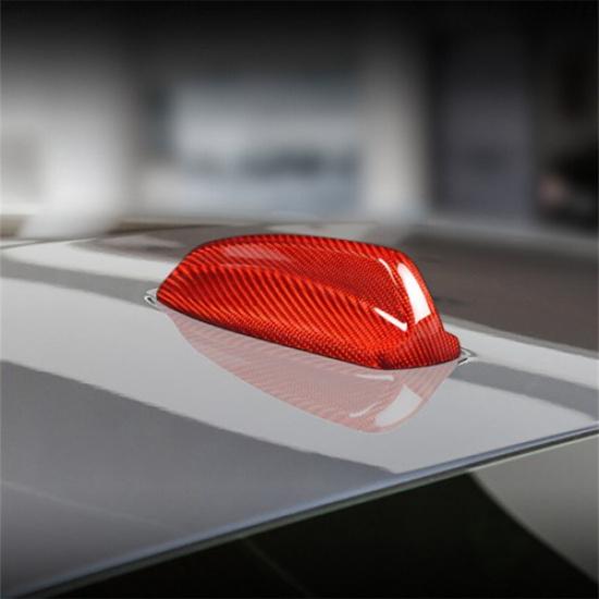 Real Carbon Fiber Car Roof Shark Fin Antenna Cover Sticker For Volvo S90 2016-24