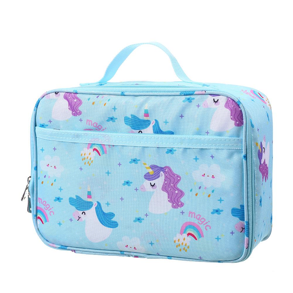 Unicorn Cartoon Lunch Case Spacious Childrens Charming Bento Case Student Travel Picnic Cases Leisure Ice Cases