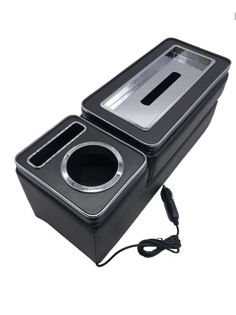 Universal Minivan Console LOW TYPE W170 USB Drink Holder with Charging and Compatible with Step and Trinity Storage, Noah, Voxy, Estima, Wagon,