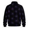 Men's Loose Fit Raglan Sleeve Sweatshirt with Stand Collar and Halloween Print for Parties and Daily Wear