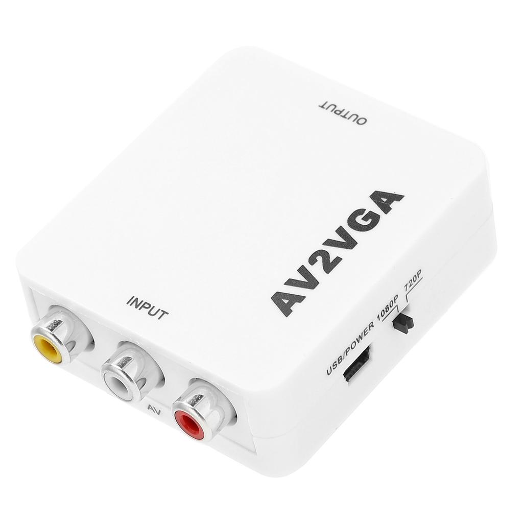 For AV To VGA Conveter Portable 1920x1080 HD AV2VGA Video Converter with USB Cable
