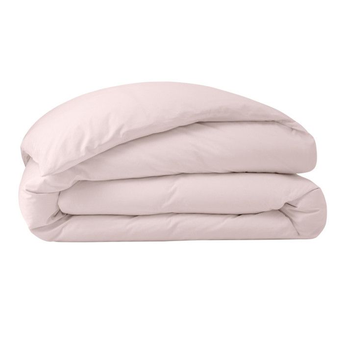 Housse de couette percale de coton peigné "Julian" toutes dimensions Coton Pur - Julian Rose - Housse de couette 240 x 220 cm