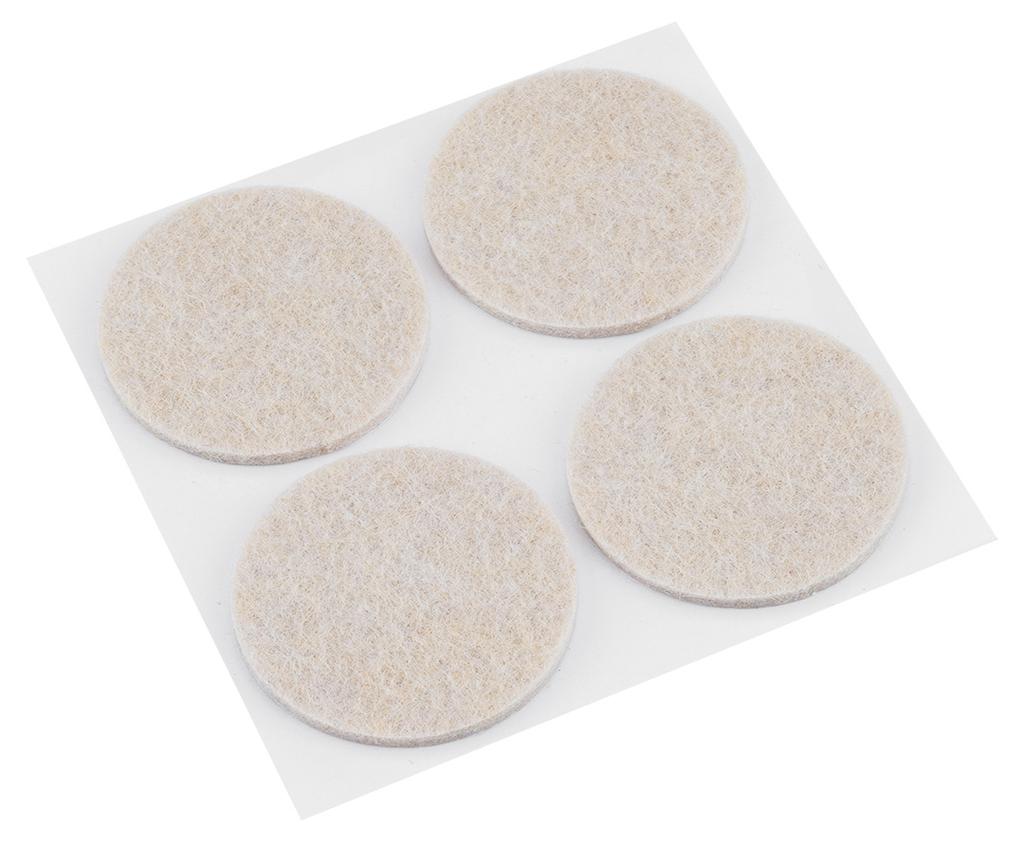 Podkładki filcowe okrągłe samoprzylepne, jasnobrązowe 40 mm, 4 szt.