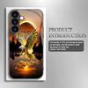Eagle Flying Design Tempered Glass Phone Case Suitable for Samsung Galaxy S26 S25 S24 S22 S21 S20FE/Ultra/Plus Scratch Resistant