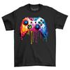 Gamer Controller 2 Paint Drip Design T-Shirt Mens Womens Tees Top - Level Up Your Style! Funny T-shir