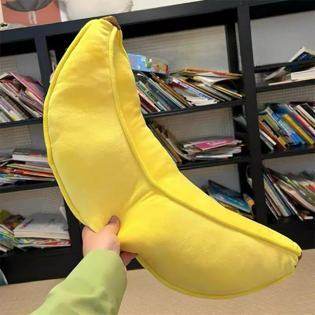 Perna Banană Creativă Moale Perna de Noptieră Bandă de Dormit Cadou de Ziua de Naștere Jucărie de Pluș Clip Picior Fată