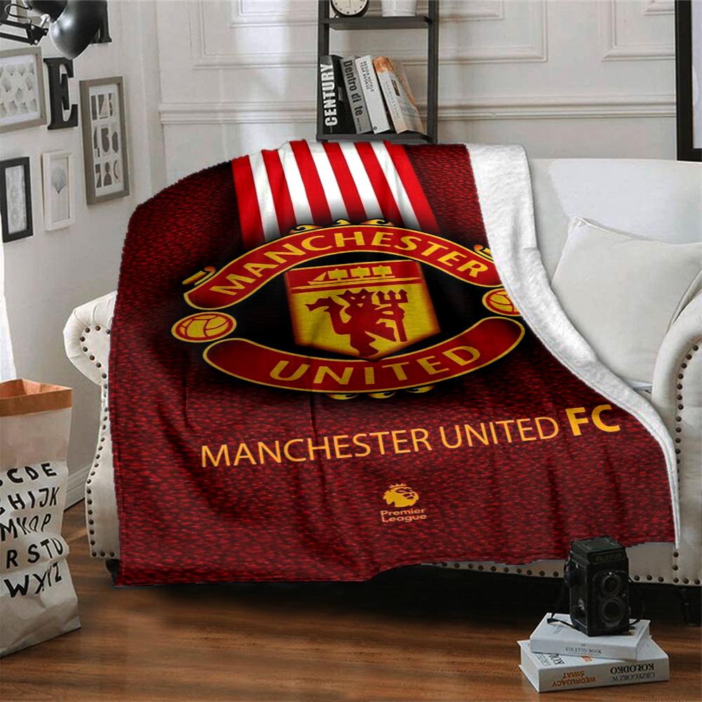 Manchester Blanket Soft Warm Cozy Great for Sofa Office Chair for All Seasons Modern Perfect Gift for Relatives and Friends