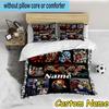 3PCS Custom Name Clown Horror Bedding Set, Bedding Set Including 1pc Duvet Cover And 2pcs Pillowcases for Bedroom,Dormitory Gift