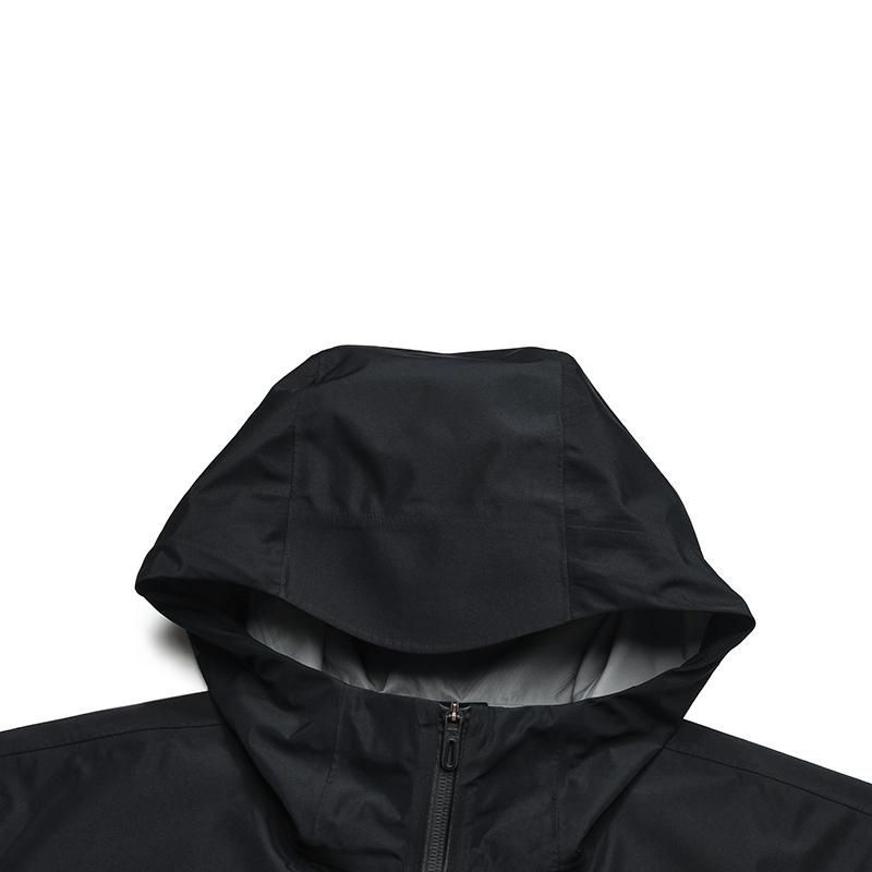 FILA Fitness Solid Color Loose Fit Fashion Outdoor Sports Versatile Detachable Two-Piece Waterproof Windproof Breathable Warm Jacket A11M541704FBK