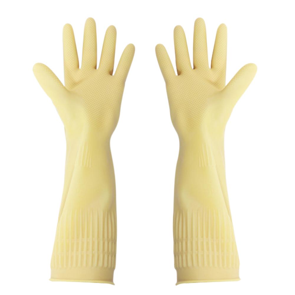

38cm Latex Long Gloves Aquarium Fish Tank Industrial Thick Protective Gauntlets Waterproof Rubber Dishwashing Gloves Kitchen M