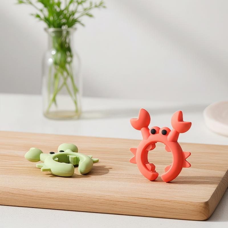 1/2/3PCS High Temperature Resistant Silicone Spatula Rack Small Crab Anti-scalding Clip Practical Spoon Holder for Kitchen