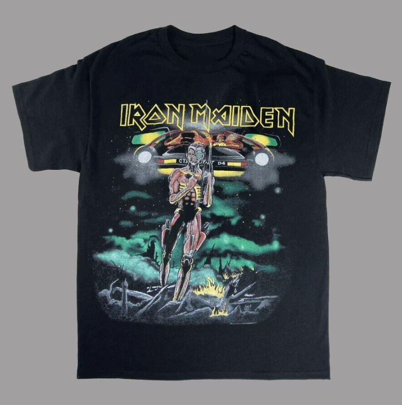 Iron Maiden Somewhere on Tour 1986 New Black T-Shirt Unisex T-Shirt XXL