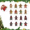 16Pcs/set Kid Gift Gingerbread Man Ornament PVC Xmas Tree Decoration Christmas Tree Pendant