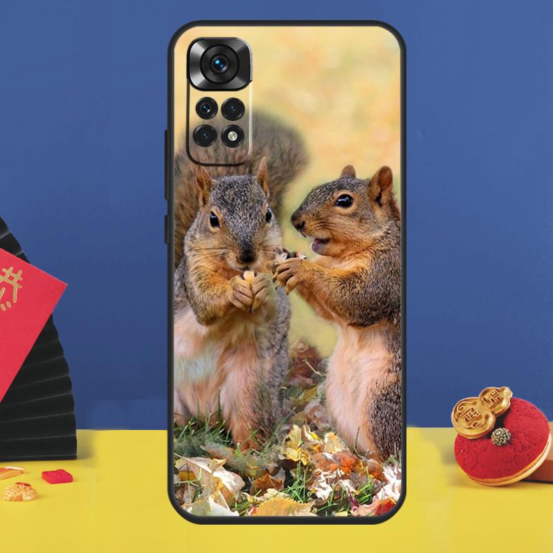 Cute Animal Squirrel Phone Case For Xiaomi Redmi Note 14 Pro 13 11 9 10 12 15 Pro Plus 10C 12C 13C 14C 15C Cover