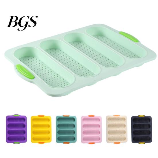 Baguette Baking Mold 4 Grids Food Grade Tray Silicone Anti-scalding Bread for Restaurant