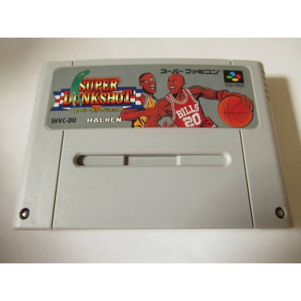 Used Super Dunk Shot SFC SNES Super Famicom SHVC-DU Tested Working Nintendo Sports HAL Laboratory NTSC-J Super Nintendo Cartridge