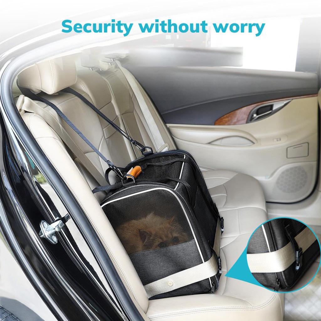 Katzentragetasche Atmungsaktiv Faltbar Haustiertransportboxen für Hunde und Katzen mit Schultergurt Freihändig