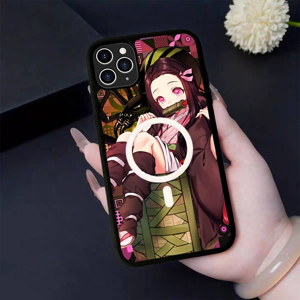 Demon Slayer Kamado Nezuko For Magesafe Magnetic Wireless Phone Case For IPhone 17 Pro Max Air 13 12 Mini 16 15 14 11