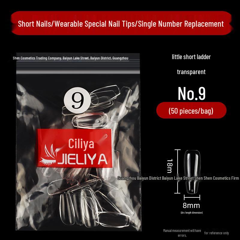 

Jieliya Матовые Прозрачные Одноцифровые Типсы для Ногтей - Упаковка 50 шт.