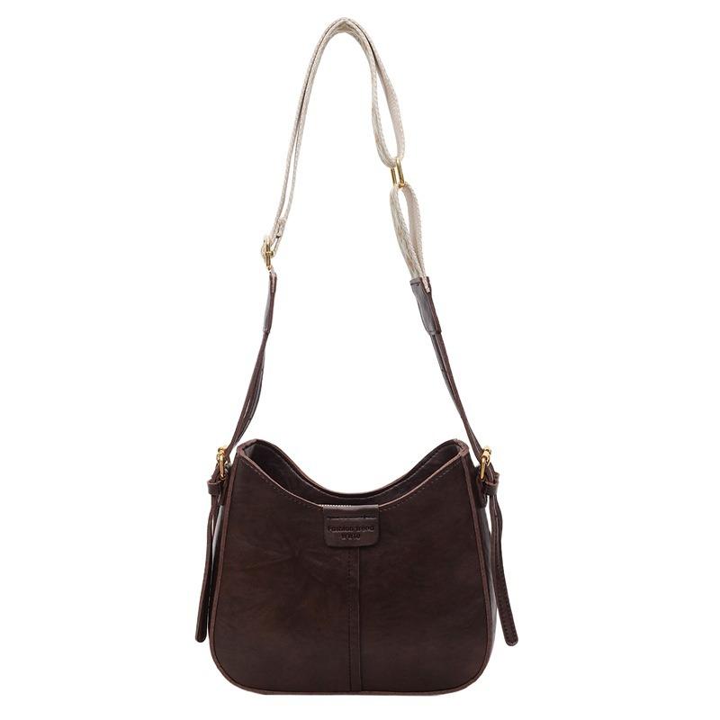 Autumn and winter new niche women's bags bucket bags fashionable and simple shoulder broadband messenger bags underarm bags