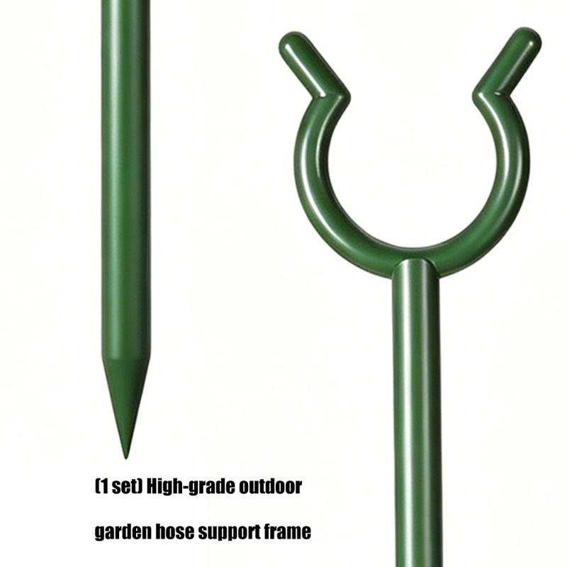 Pack Of 10 Green Plastic Garden Hose Guides For Secure Lawn Irrigation And Maintenance