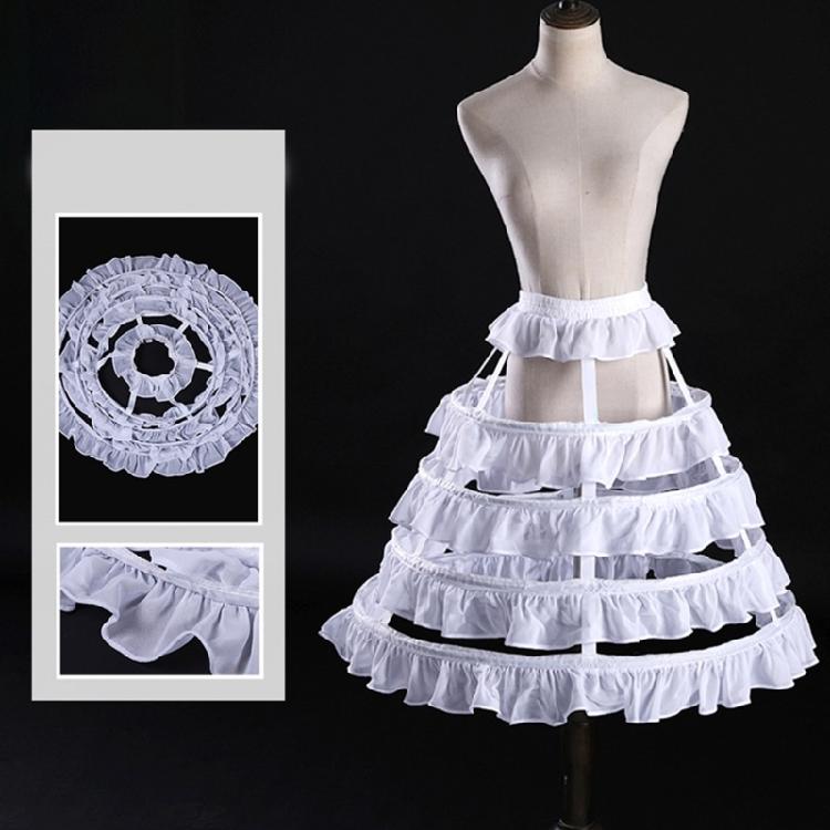 Wedding Dresses for Woman Petticoat Long Crinoline for Photography Dress Pettill with Hoops Pleated Skirt Cosplay Tool