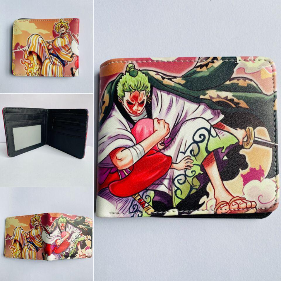 One Piece Luffy & Zoro Unisex PU skórzany krótki portfel i portmonetka