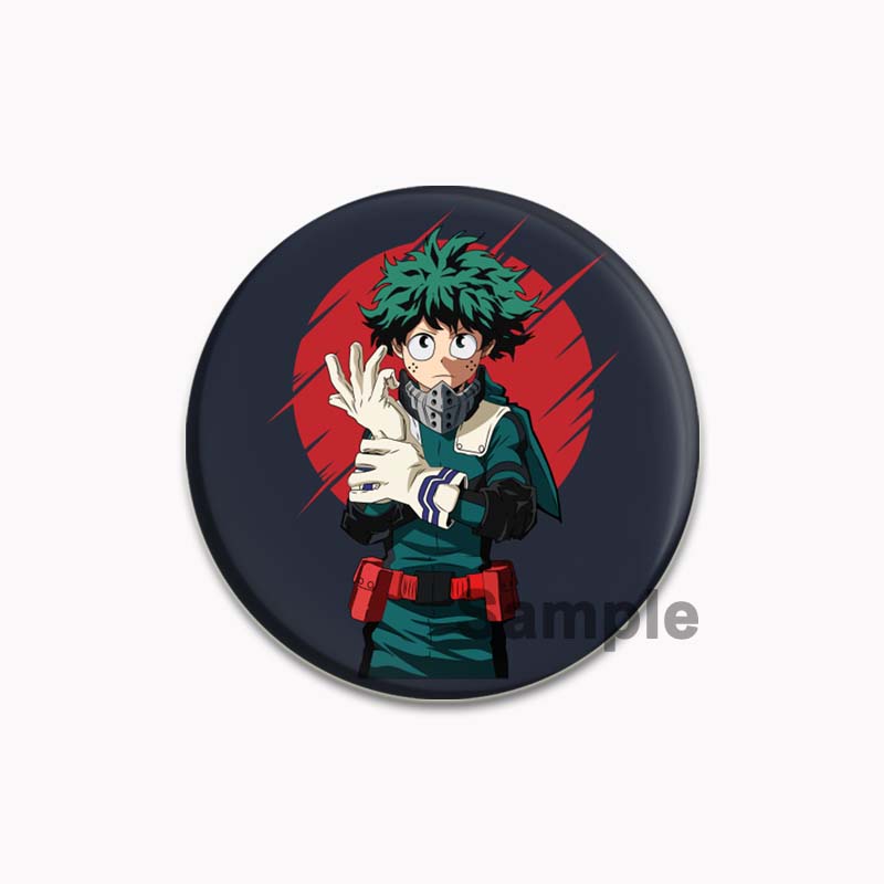 32/44/58mm Anime My Hero Academia Brooch Midoriya Izuku Bakugou Katsuki Todoroki Shoto Cartoon Badge Accessories Jewelry Gift Handmade Round Pins
