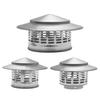 Round Chimneys Cover with Mesh Screen Tapered Top Metal Chimneys Cover Weather-proof