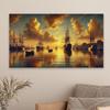 Vintage Large Size Painting Shipwreck Art Ocean Storm Shipwreck Art Print Poster Living Room Wall Canvas Painting Gallery Decor