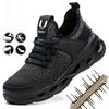 Men's Safety Shoes Steel Toe Men's Sneakers Anti-smash Anti-puncture Work Shoes Working Footwears Slip-Resistant Breatheable