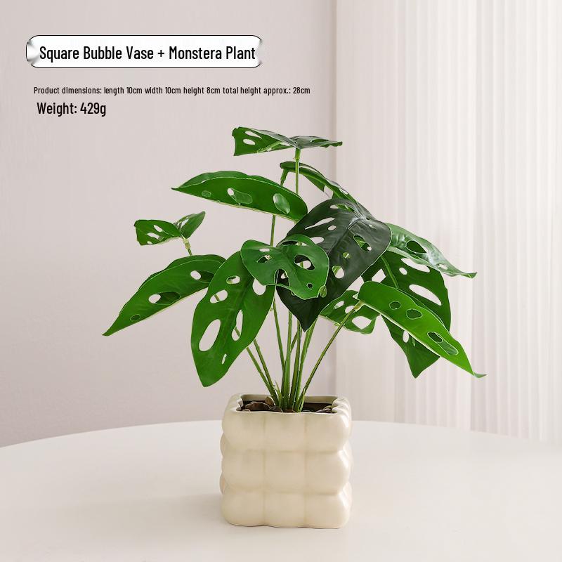 Nordic Indoor Desktop Bonsai: Artificial Green Plants for Office Decoration