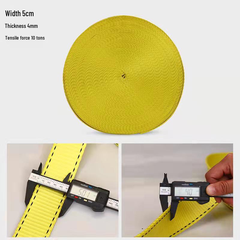 Strapazierfähige Zurrgurte für LKW und Anhänger - Flachband aus Polyester für Fracht-, Brems- und Abschleppseile.