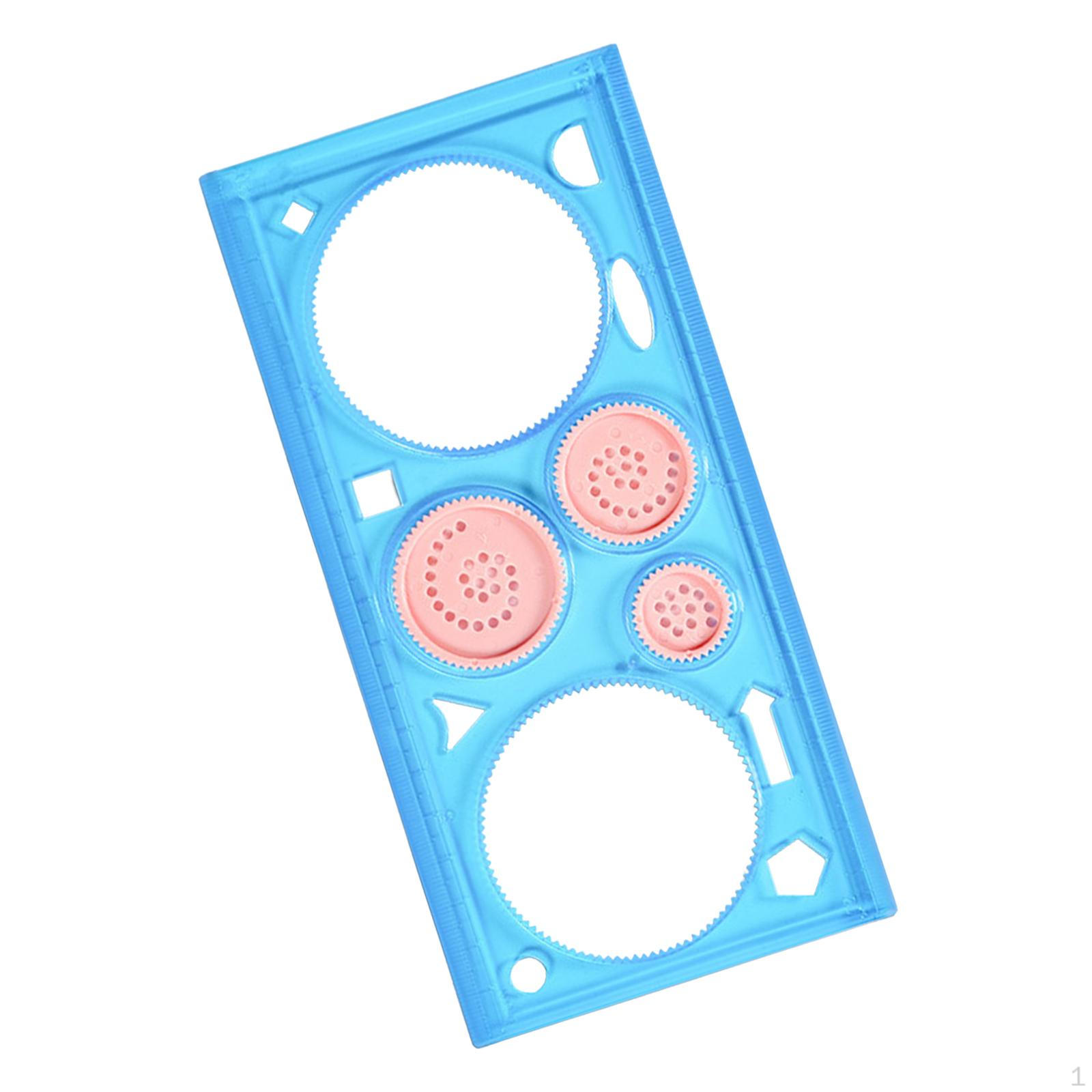 Шаблон для рисования Многофункциональная геометрическая линейка Измерительная геометрия синий