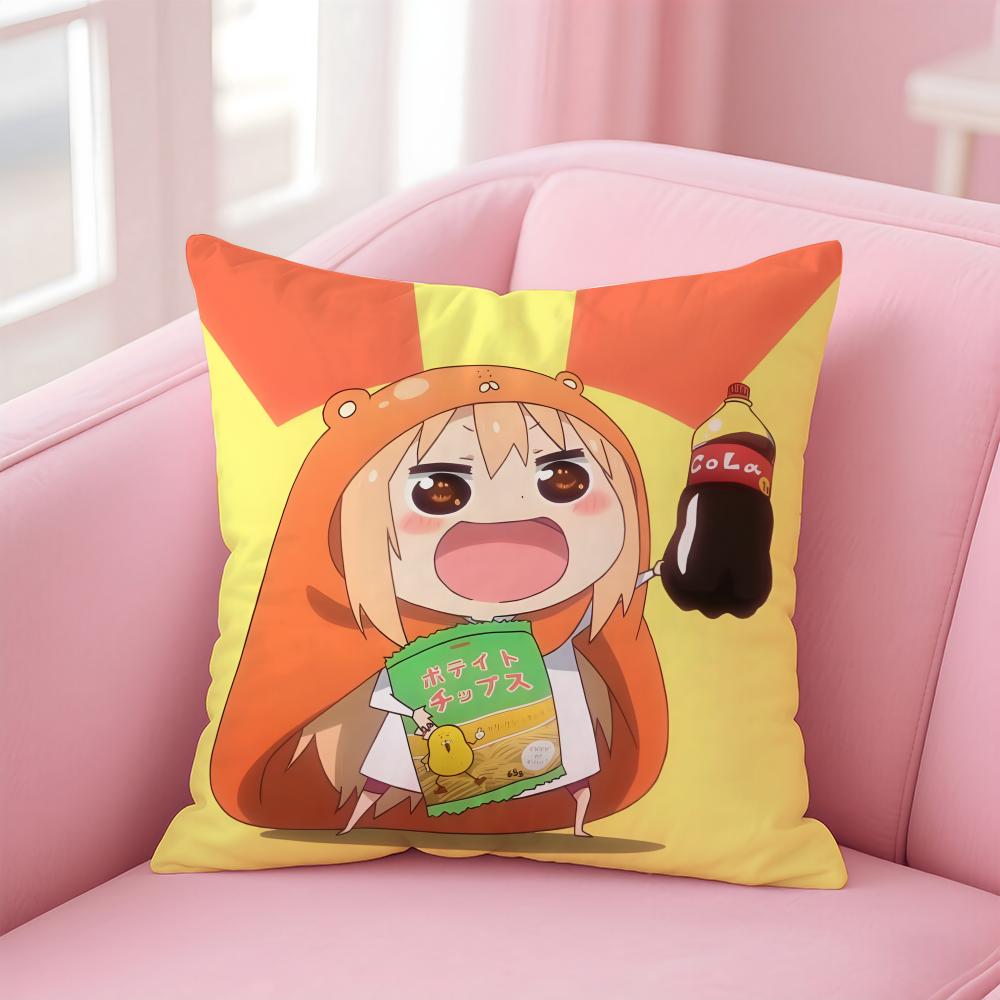 Anime H-Himouto! Umaru-chanS Cushion Cover Comfortable Reversible Pillow Cover Ideal for Car Sofa Bedroom & Beyond